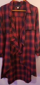 Red/navy plaid